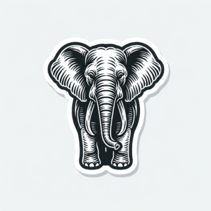 Small Elephant With Tusks