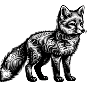 Small Fox With Sleek Fur