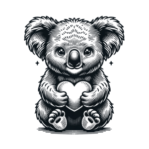 Small Koala With A Heart