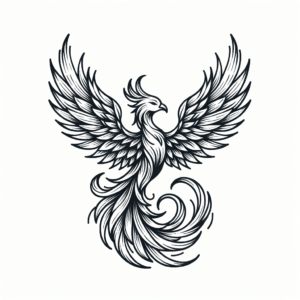 Small Phoenix With Fiery Wings