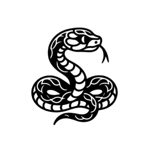 Snake In A Black Tattoo Style