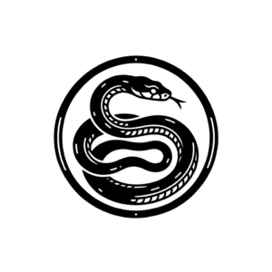 Snake In A Minimalist Circle