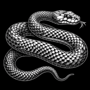 Snake With Detailed Linework