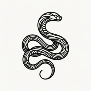 Snake With Fine Line Details