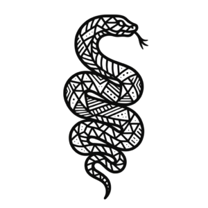 Snake With Geometric Shapes