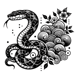 Snake With Japanese Elements