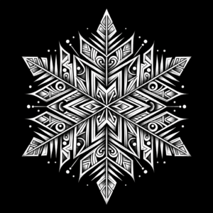 Snowflake In Polynesian Style