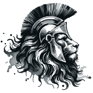 Spartan Watercolor Lion