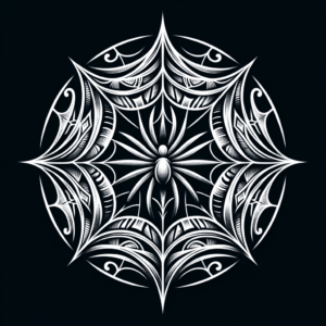 Spider Web In Polynesian Style