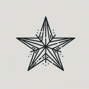 Star In Minimalist Lines