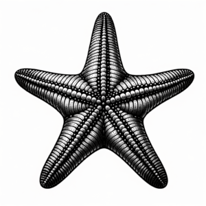 Starfish In A Dotwork Tattoo Style