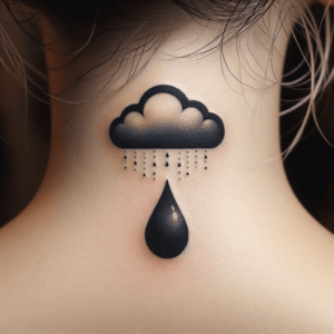 Stick And Poke Raindrop With Cloud