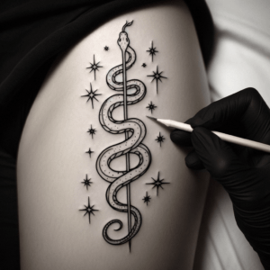 Stick And Poke Snake With Stars