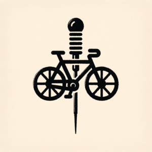 Stick And Poke Tattoo Design Of A Bicycle