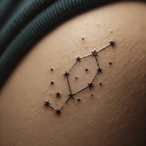 Stick And Poke Tattoo Design Of A Constellation