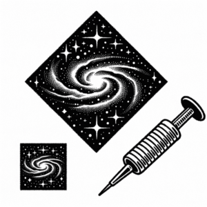 Stick And Poke Tattoo Design Of A Galaxy