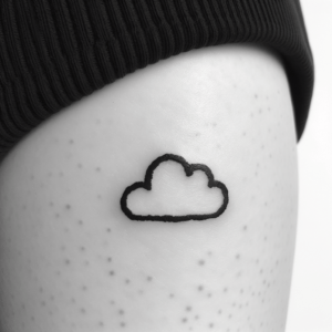 Stick And Poke Tattoo Of A Cloud