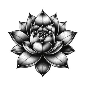 Succulent In A Dotwork Tattoo Style