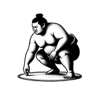 Sumo Wrestler Depicted In A Japanese Tattoo