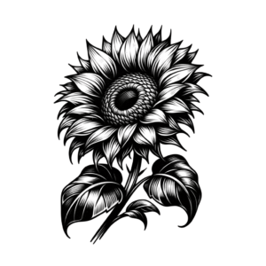 Sunflower In A Black Tattoo