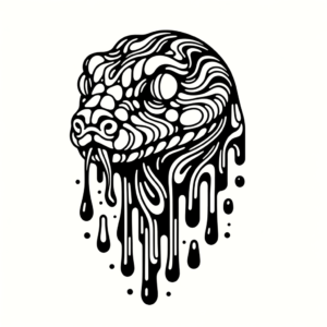 Surreal Snake With Melting Features