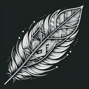 Symmetrical Geometric Feather
