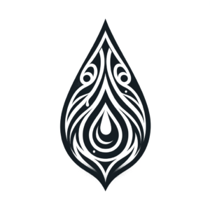 Tear In A Tribal Tattoo Style