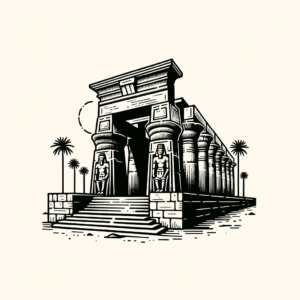 Temple Of Karnak Depicted In An Egyptian Tattoo