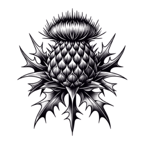 Thistle In Neo Traditional Tattoo Style