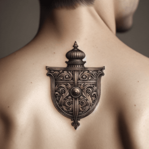 Tiny Ancient Shield With Ornate Details