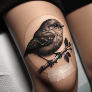 Tiny Bird Perched On A Branch