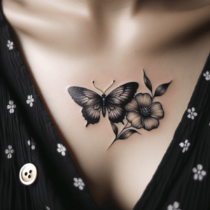 Tiny Butterfly On Flower