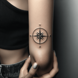 Tiny Compass Near The Elbow