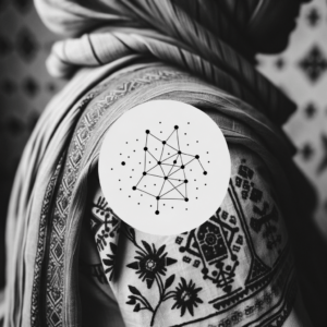 Tiny Constellation With Connecting Lines And Dots