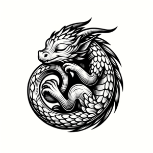 Tiny Dragon Curled Up