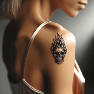 Tiny Flaming Skull