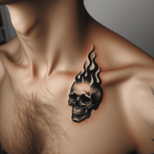 Tiny Flaming Skull