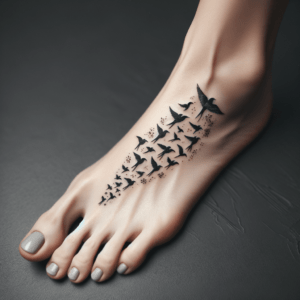 Tiny Flock Of Birds