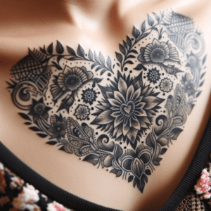 Tiny Floral Heart