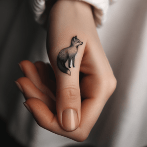 Tiny Fox On The Thumb