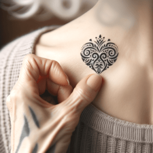 Tiny Heart With Tribal Patterns