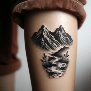 Tiny Mountain And River