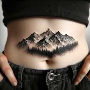 Tiny Mountain Range With Peaks And Shading