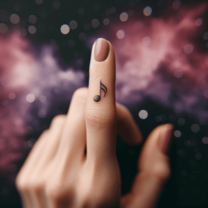 Tiny Music Note On The Pinky