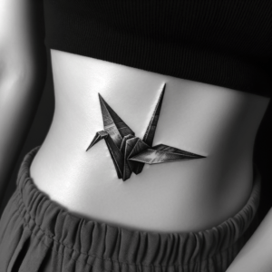 Tiny Origami Crane With Intricate Folds