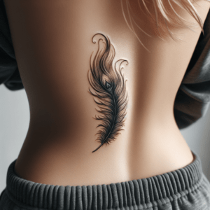 Tiny Phoenix Feather With Intricate Details