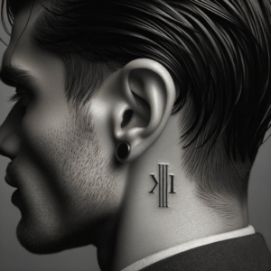 Tiny Roman Numeral Behind The Ear