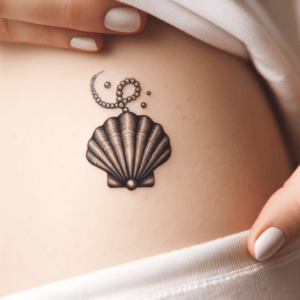 Tiny Seashell With Pearls