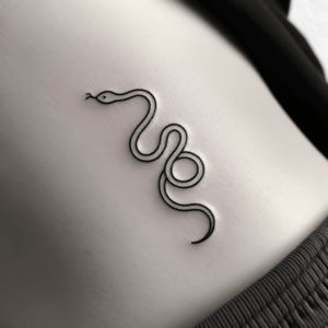 Tiny Stick And Poke Snake Design