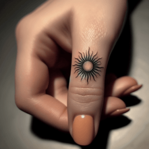 Tiny Sunburst On The Thumb
